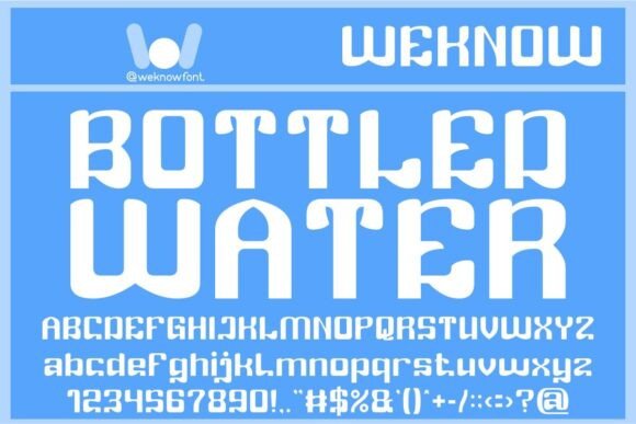 Bottled Water Font: Whimsical Editorial Typography