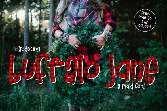 Buffalo Jane Font: Rugged Plaid Style for Crafters