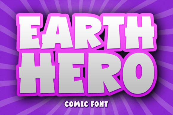 Earth Hero Font: Bold Display Type for Craft Projects