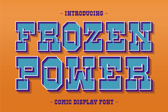 Frozen Power Font: Playful Display Type for Crafts