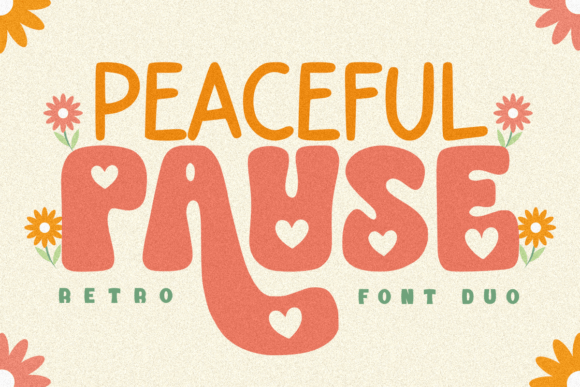 Peaceful Pause Duo: A Retro Font for Editorial Design