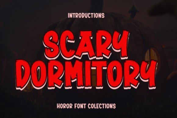 Scary Dormitory Font: Dripping Paint Style for Crafts