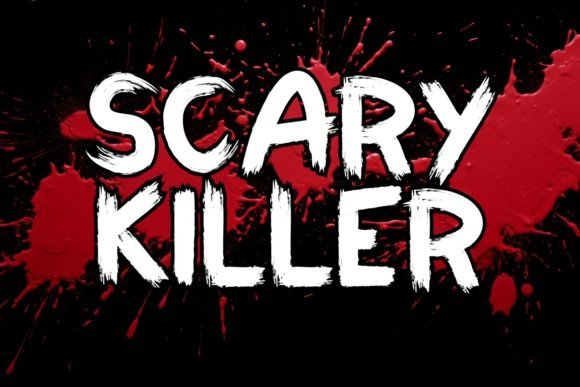 Scary Killer Font: Editorial Design for Halloween Layouts