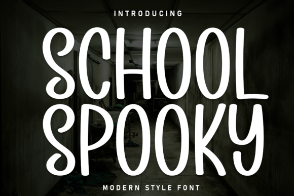 School Spooky Font for Playful Halloween Crafts