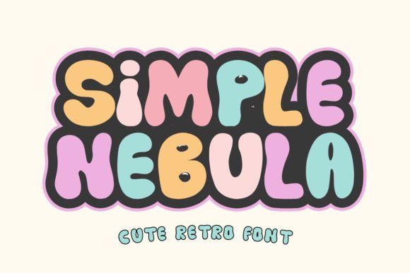 Simple Nebula Font: Retro Charm for Handmade Products