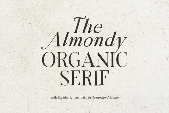 The Almondy Font: Organic Serif Style for Makers