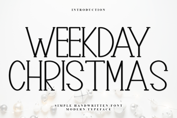 Weekday Christmas Font: Festive Display Type for Campaigns
